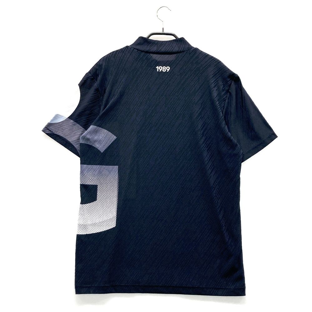 サイズ 5 PEARLY GATES パーリーゲイツ モデル ハイネック T半袖シャツ 総柄 ブラック系 ゴルフウェア メンズ ストスト