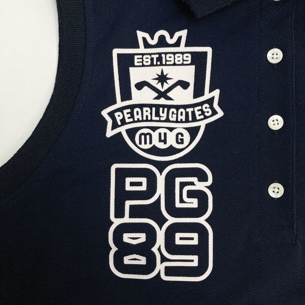 パーリーゲイツ ノースリーブ ウェア ネイビー サイズ00 サイズ：0 PEARLY GATES パーリーゲイツ ノースリーブポロシャツ