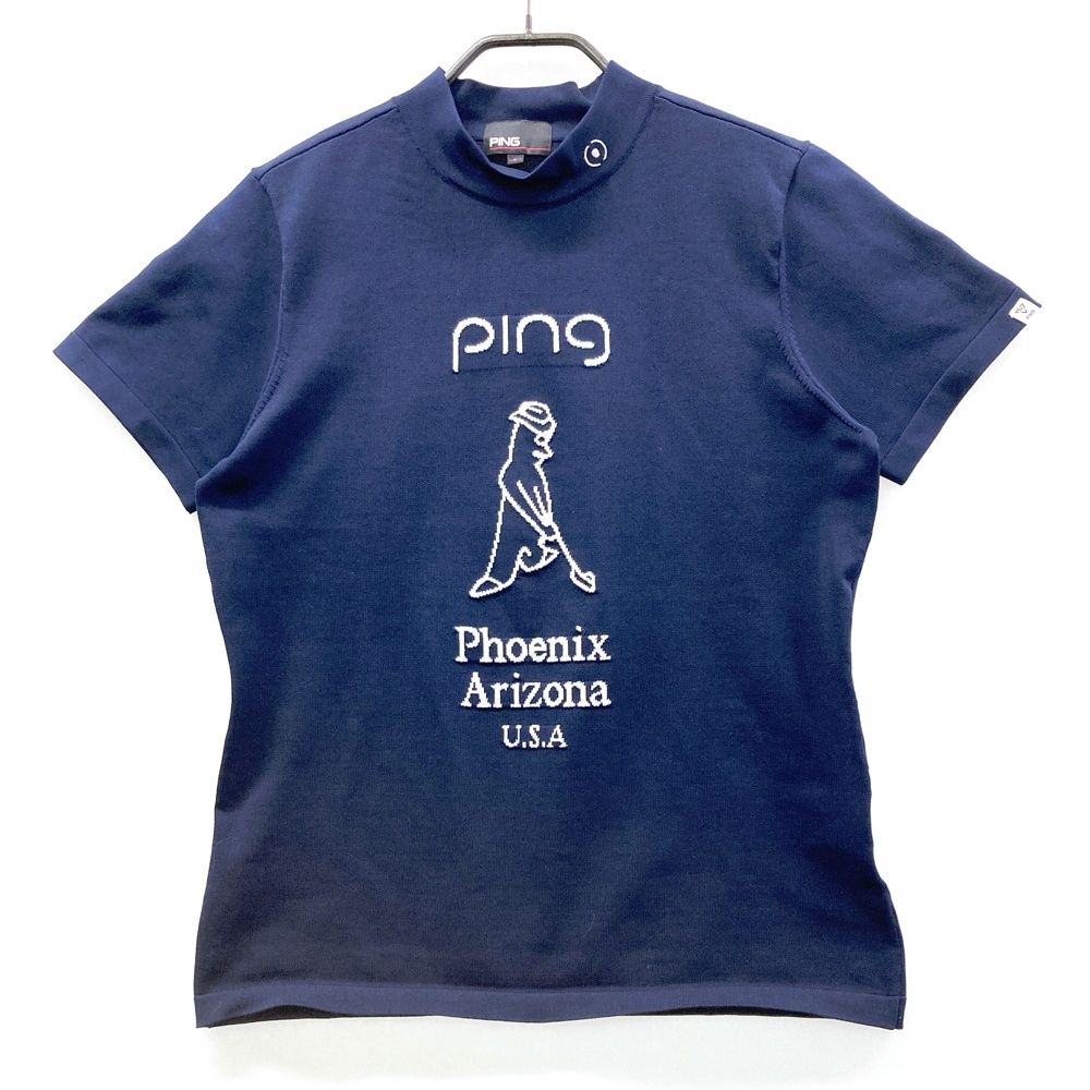 サイズ:L PING ピン 2024年モデル ハイネック半袖 ニットT サイズ:L PING ピン 2024年モデル ハイネック半袖 ニットT