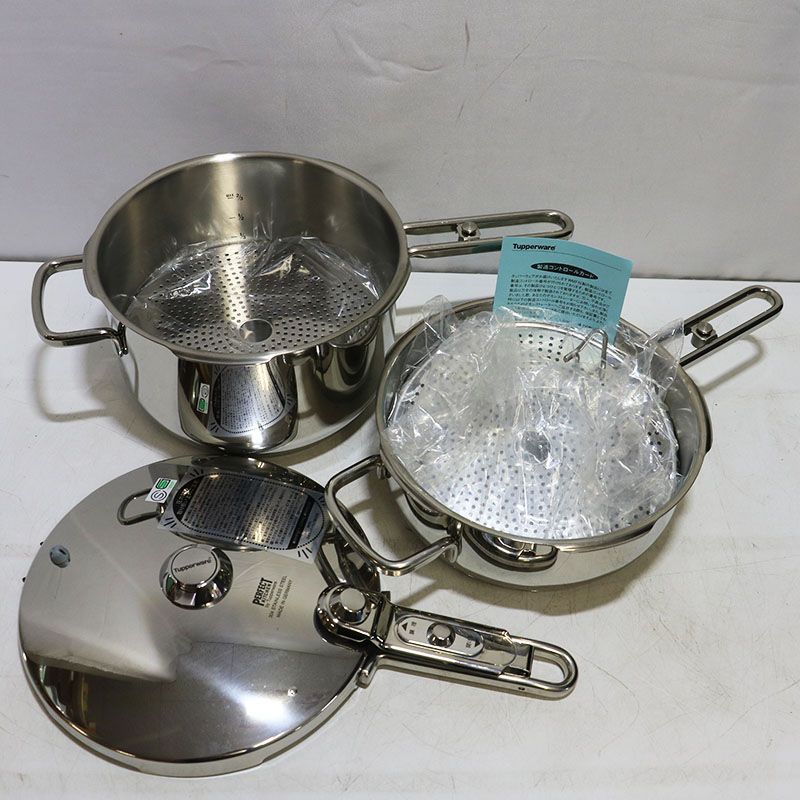 新古品 タッパーウェア パーフェクトキッチン・圧力鍋 3L（本体・フタ