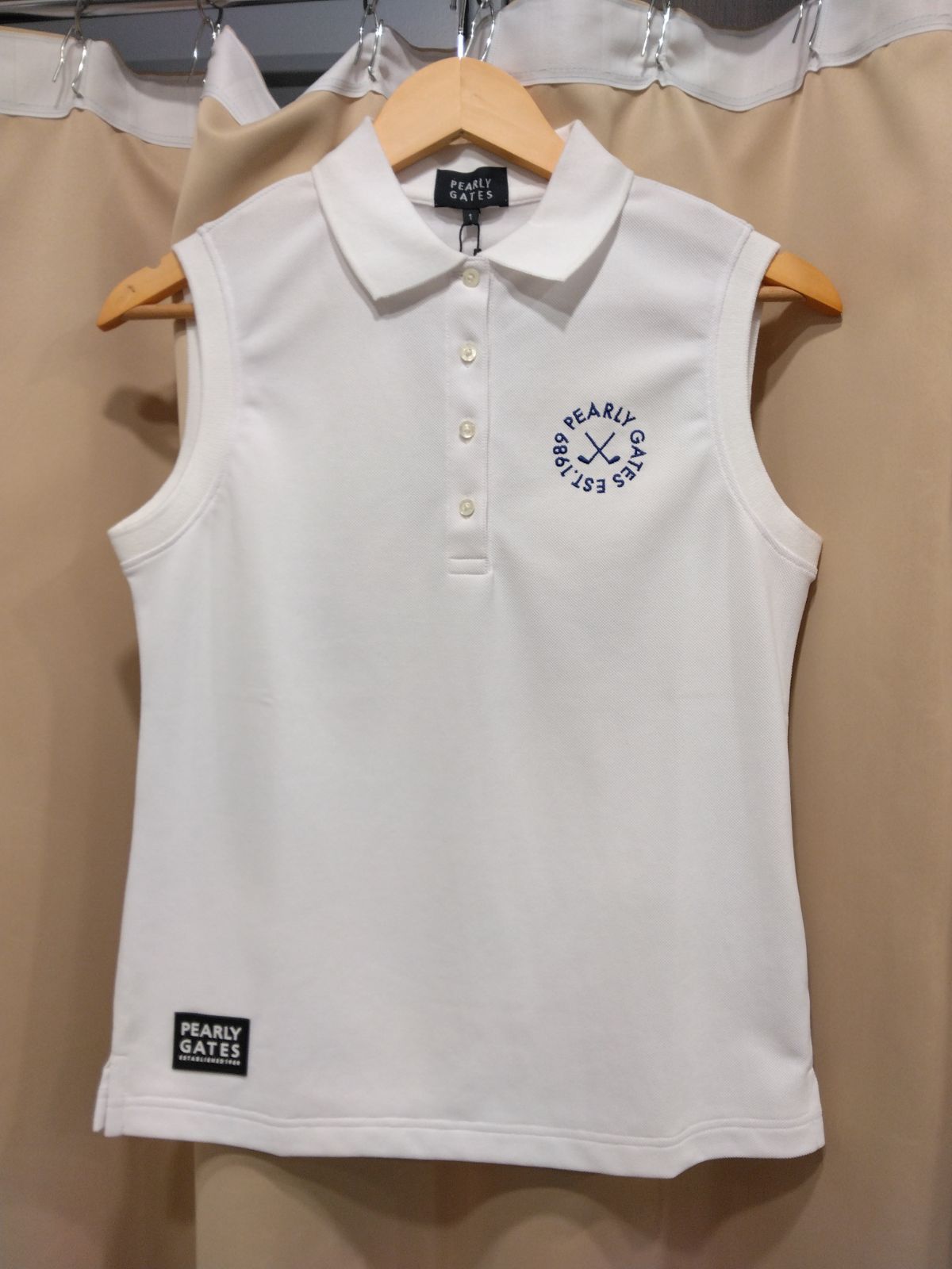 ♥ PEARLY GATES パーリーゲイツ SMILE COOL - UVカット バックスタイルロゴ レディースノースリーブ ポロシャツ MADE IN JAPAN