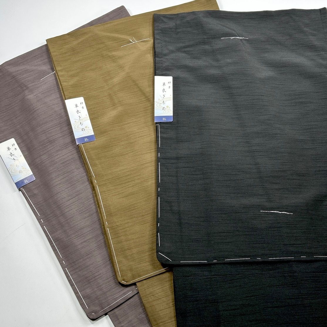 男物 単衣 着物 ポリエステル 同梱 リメイク用 着付け M 219