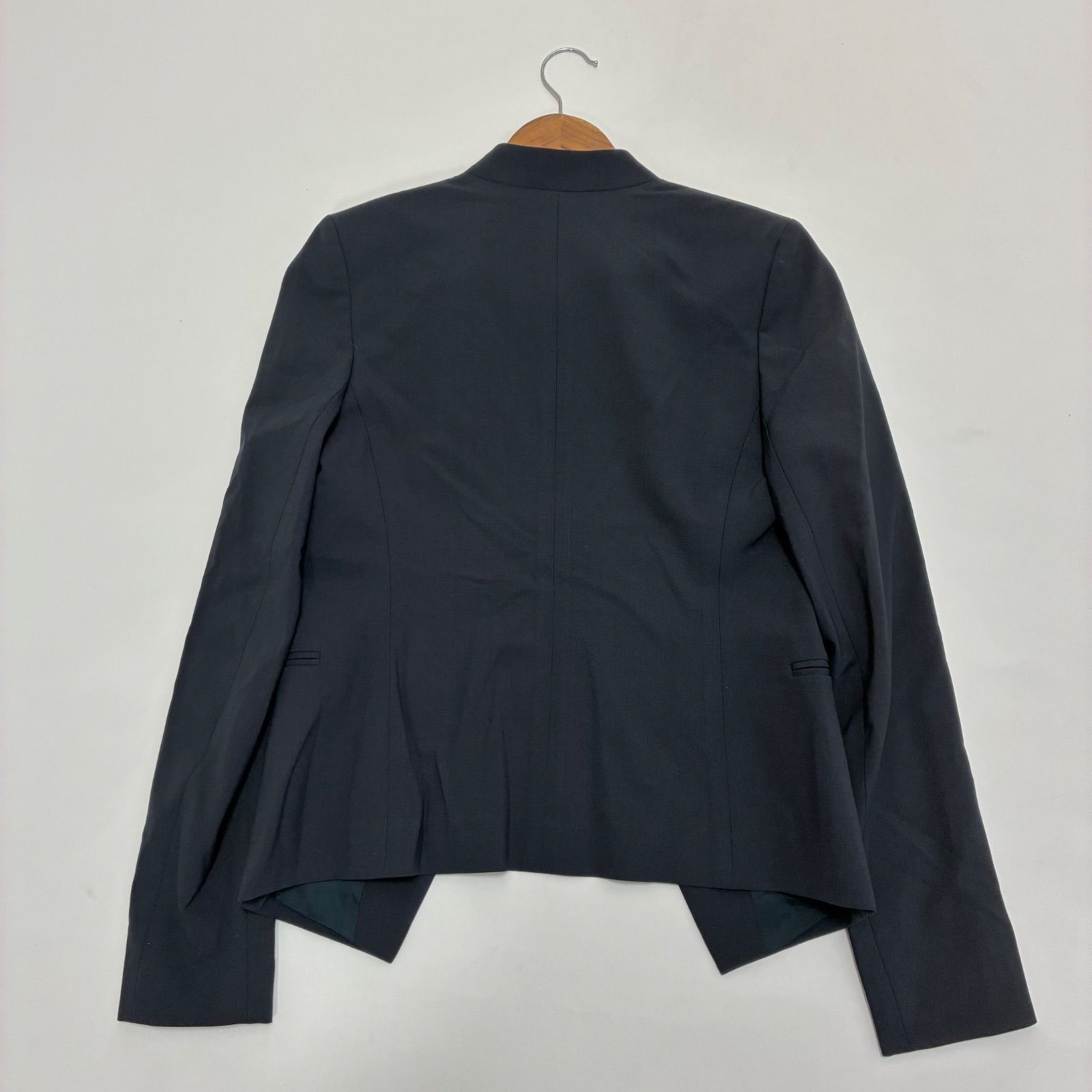 Theory セオリー☆ノーカラージャケット 配送 0 ネイビー TAILOR/LANAI