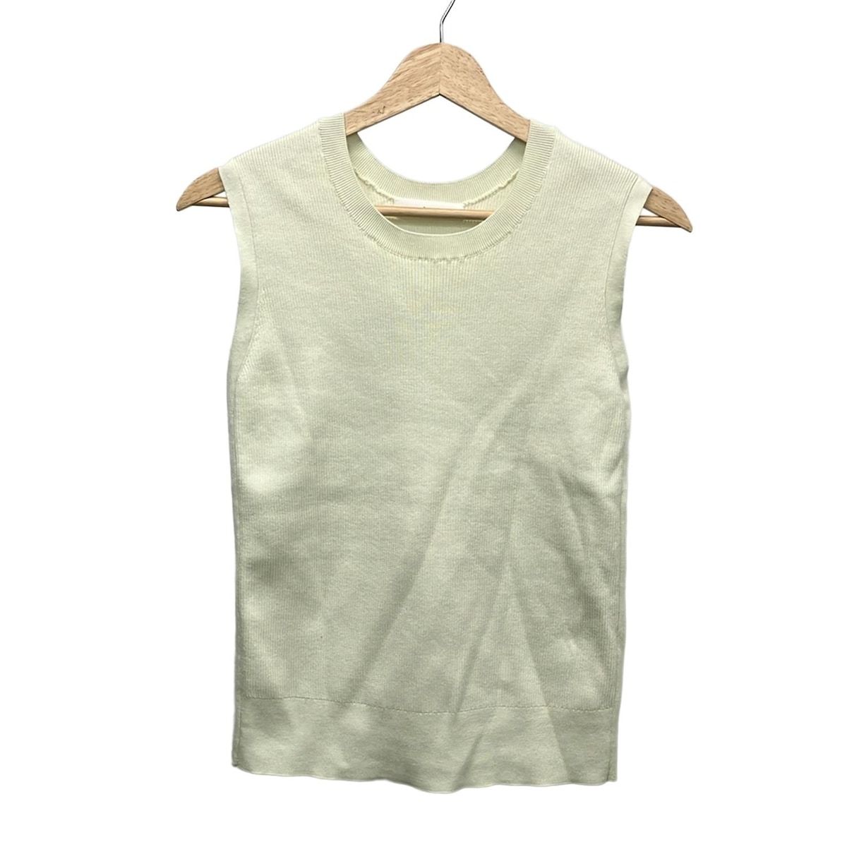 ebure エブール ノースリーブセーター サイズ38 M レディース - 白 クルーネック