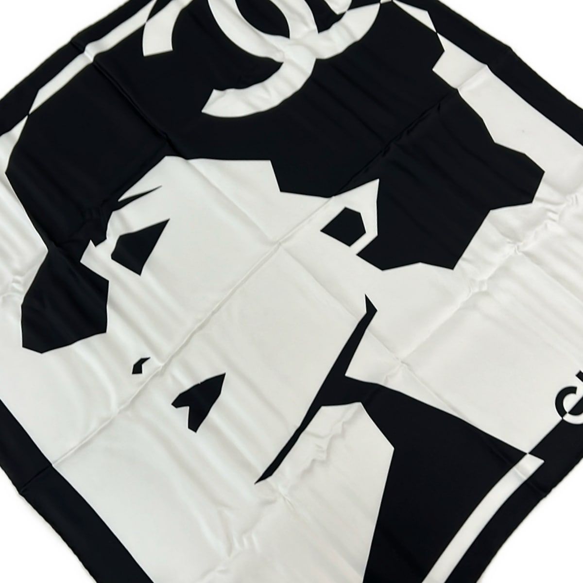 CHANEL シャネル スカーフ - 白×黒