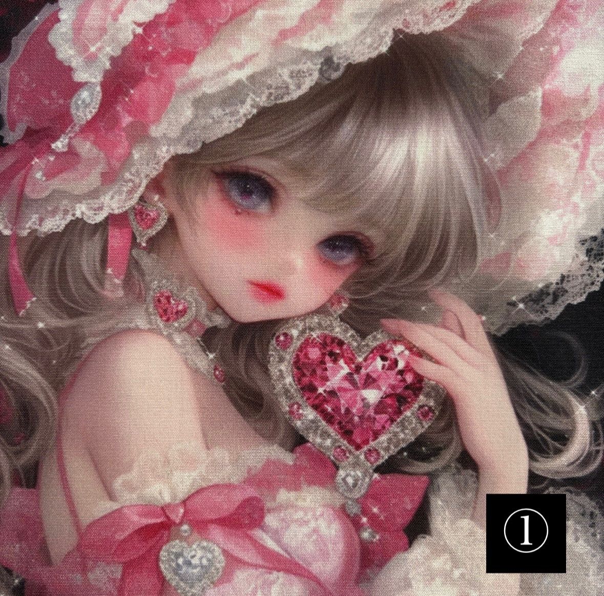 ハンドメイド パネルのみ 女の子 ハート ピンク