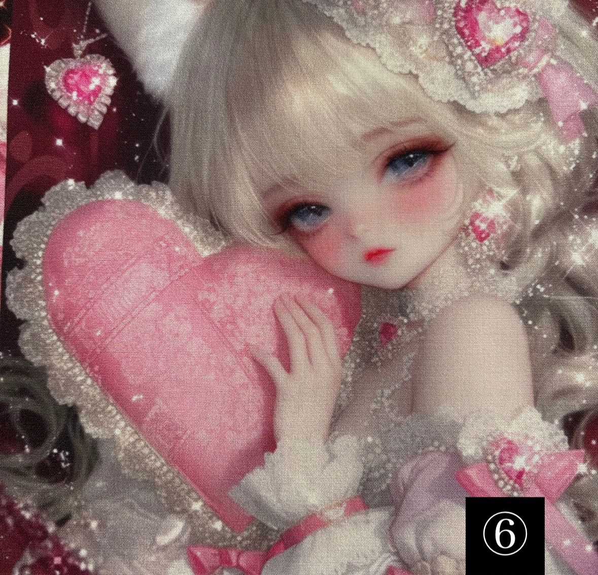  ハンドメイド パネルのみ 女の子 ハート ピンク トートバッグ バッグ