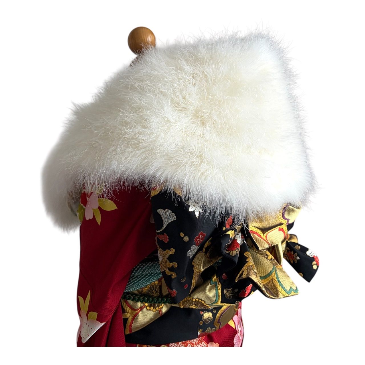 成人式用 フェザーストール 片面 羽毛 ショール