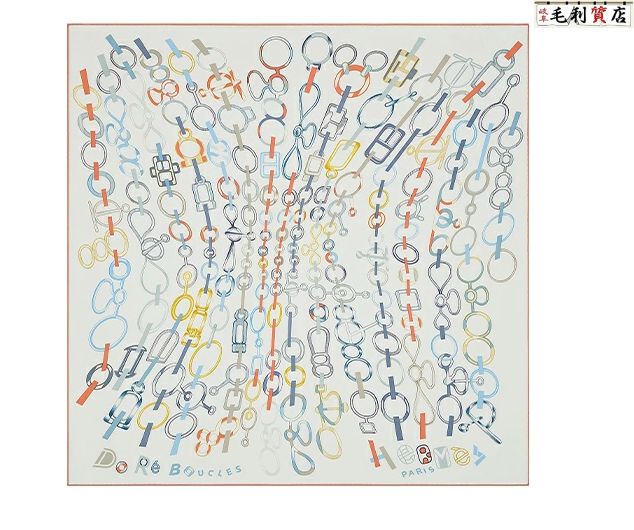 エルメス HERMES カレ90 ドレブックル シルク100％ ♥品 スカーフ 小物