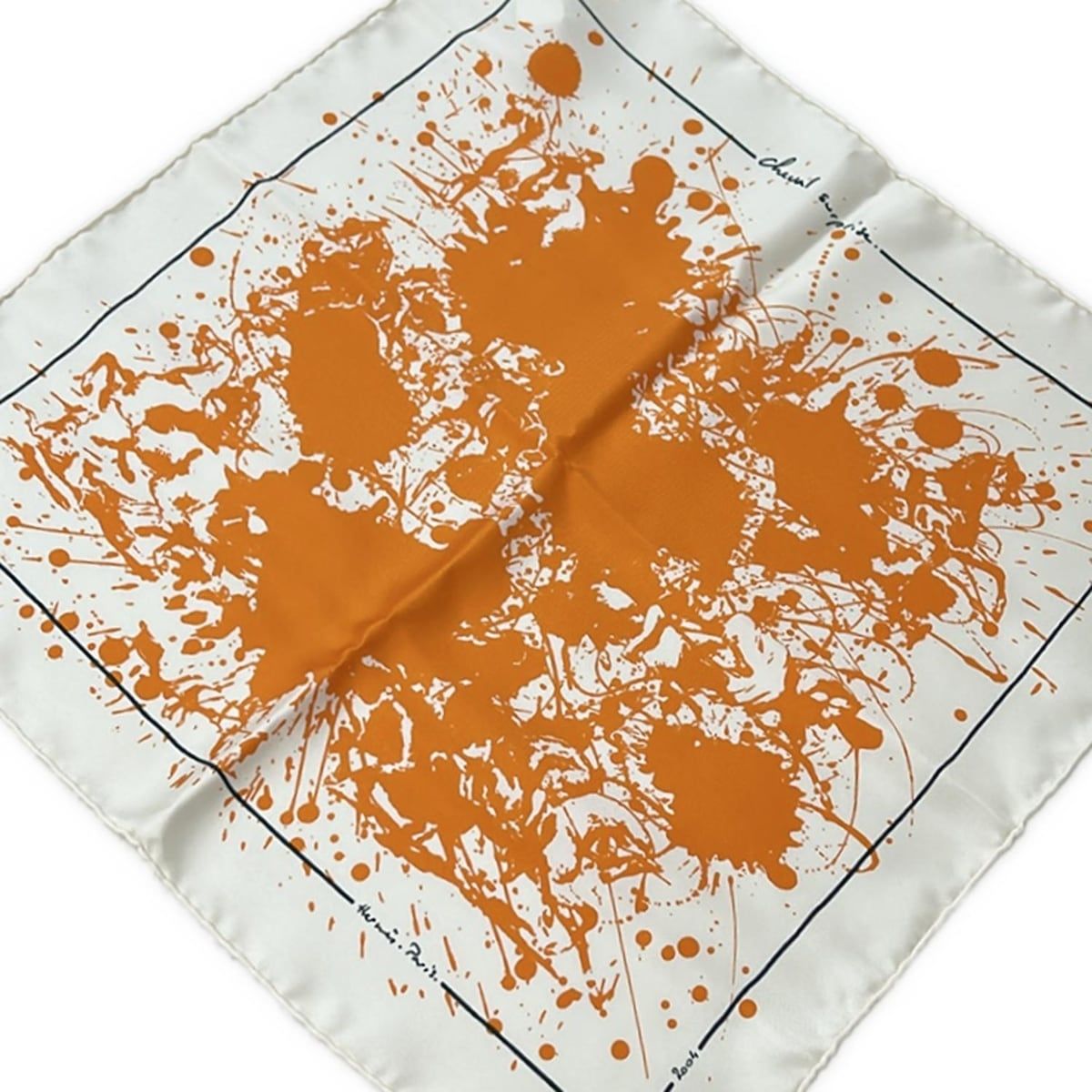 HERMES(エルメス) スカーフ美品 プチカレ アイボリー×オレンジ Cheval HERMES(エルメス) スカーフ美品 プチカレ アイボリー×オレンジ Cheval