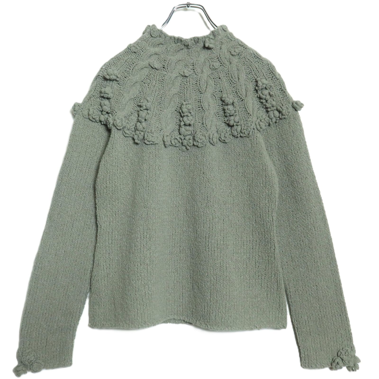 インゲボルグ　ハイネックニット　Flowers様 INGEBORG（インゲボルグ） フラワーモチーフ付きボトルネックニット