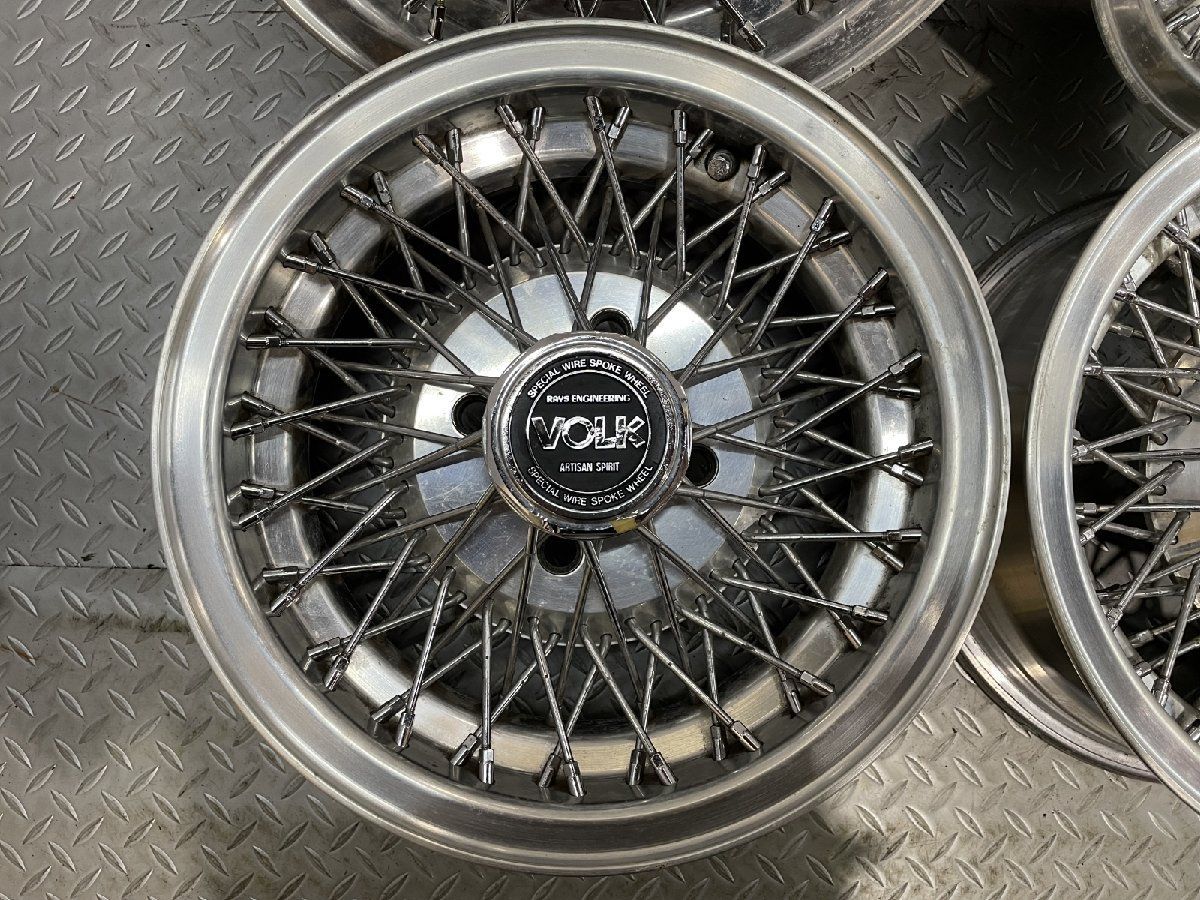 旧車ホイール RAYS VOLK ARTISAN Wire Spoke レイズ ボルクワイヤー 14インチ 4本 3 19 31 MHC 492