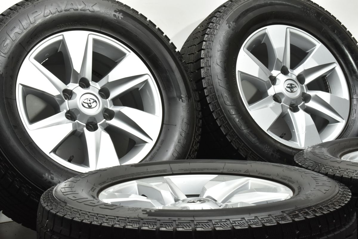 バリ溝 トヨタ 150 プラド 後期 17 in 7 5 J 25 PCD 139 グリップマックス グリップアイス X SUV 265 65 R ハイラックス サーフ