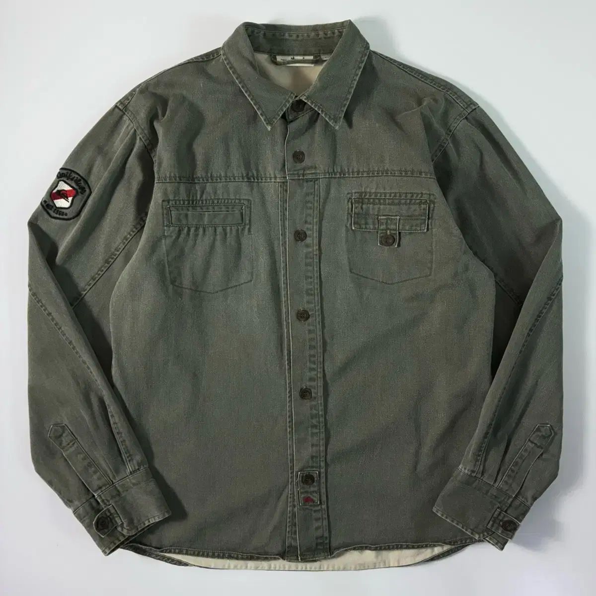 QUIKSILVER クイックシルバー ポケット ブラックデニム シャツ