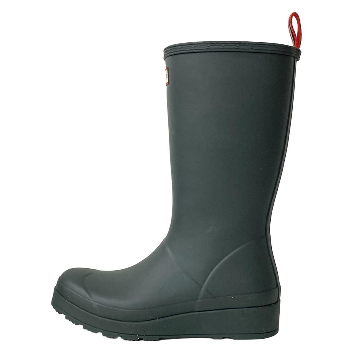 HUNTER ハンター レインブーツ UK 6 レディース - ダークグレー×レッド×マルチ