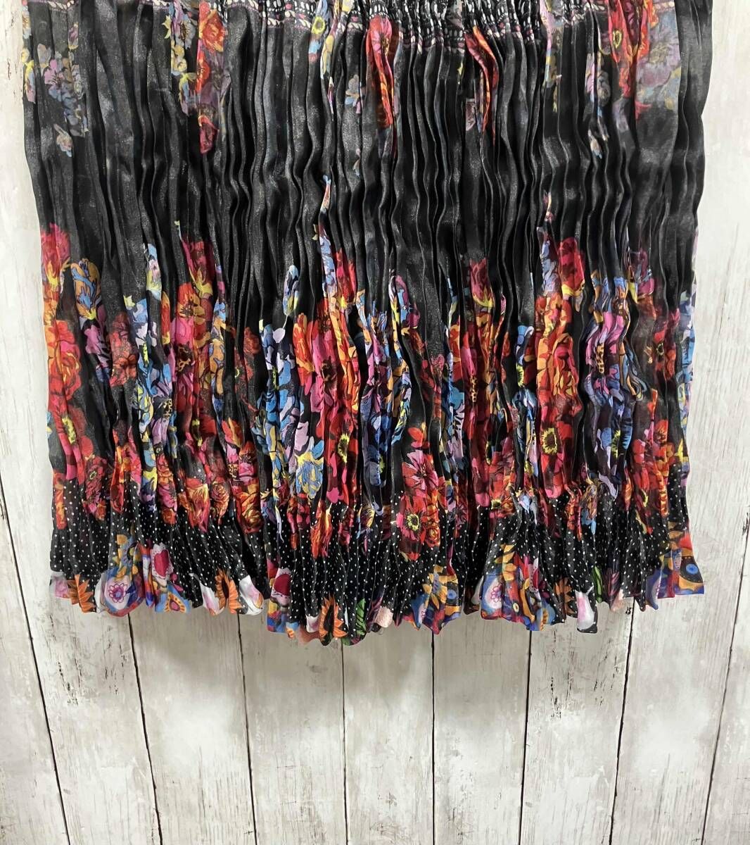 TRICOT COMME des GARCONS/スカート/19AW/フローラルプリントポリシワ