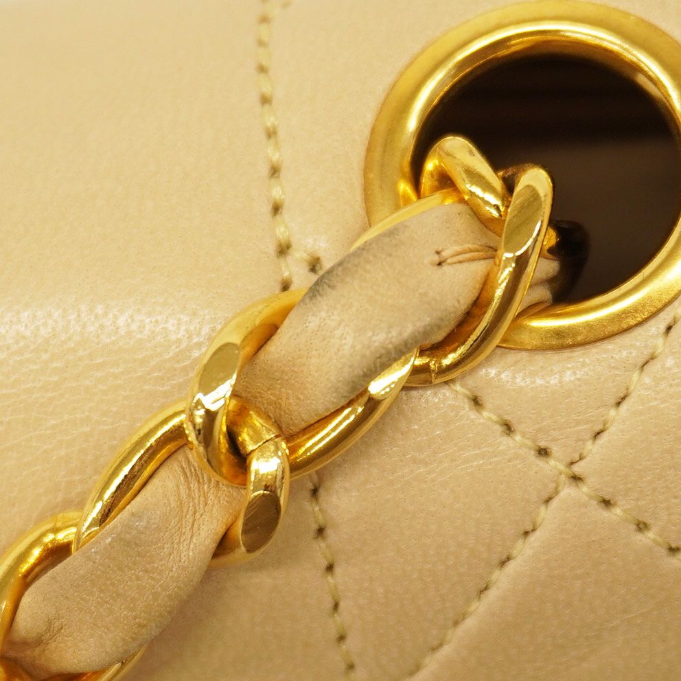 ☆SALE【5oe5505-h】シャネル ショルダーバッグ マトラッセ ラムスキン