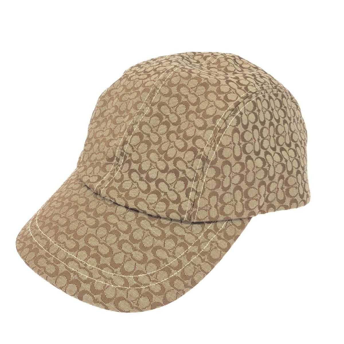 COACH コーチ ベースボールキャップ シグネチャー ベージュ ユニ