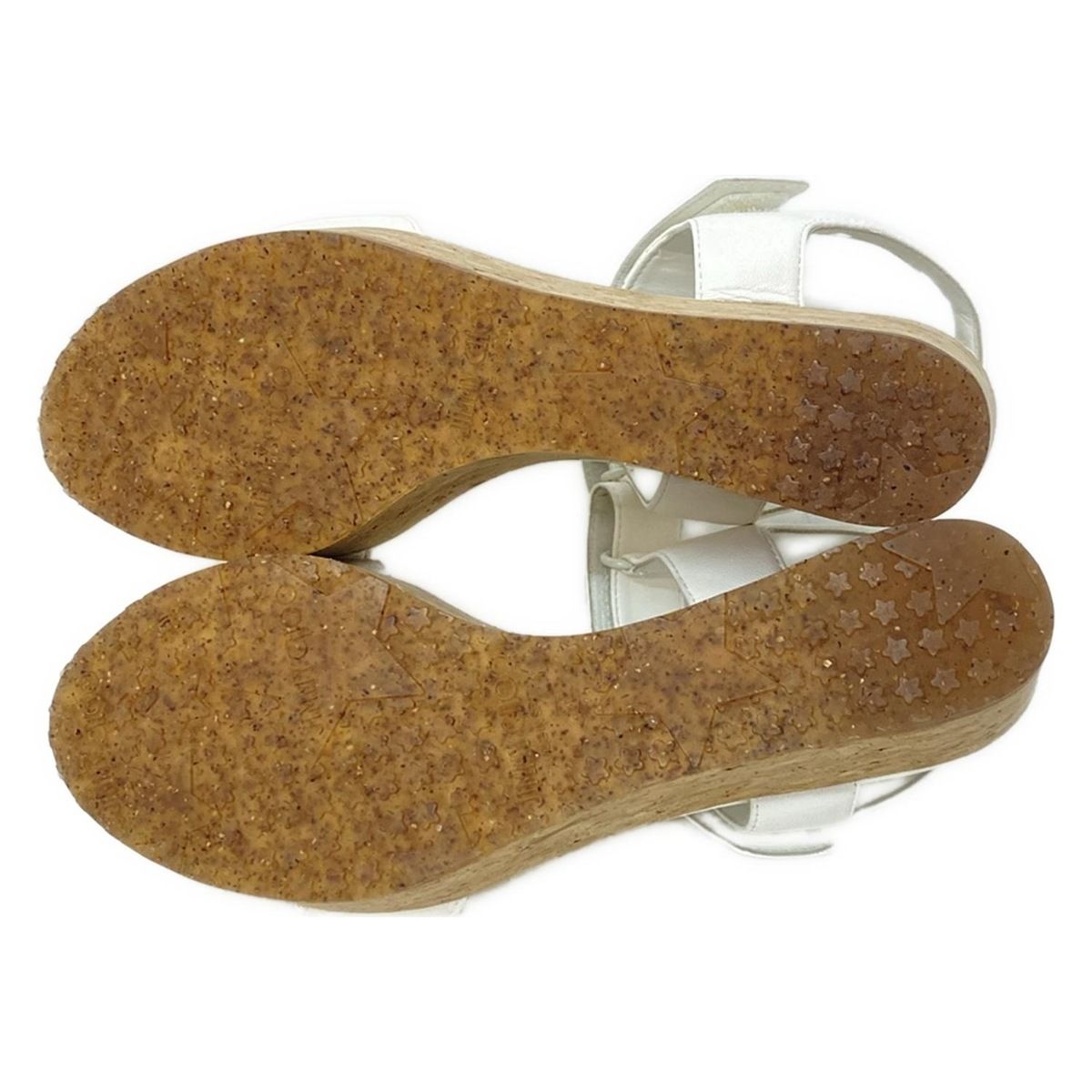 ジミーチュウ　サンダル JIMMY CHOO(ジミーチュウ) サンダル 34 レディース美品 - 白 ウェッジ