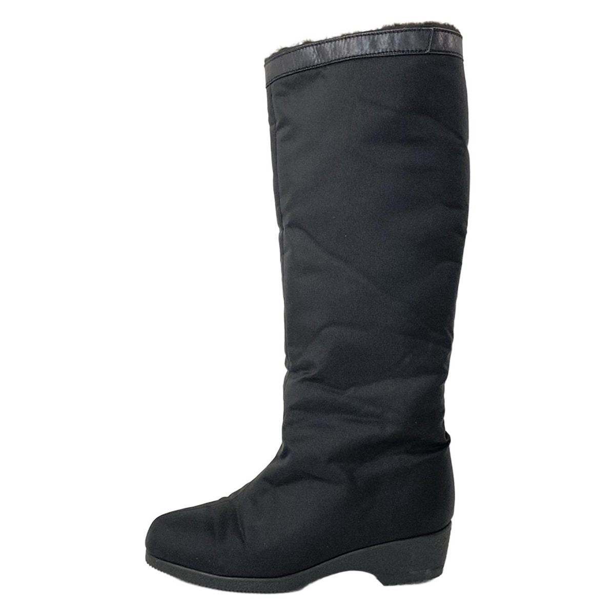 【今だけ限定価格】銀座Yoshinoya黒レザーロングブーツ 銀座Yoshinoya＊ ブラックレザーロングブーツ 22.5cm - メルカリ