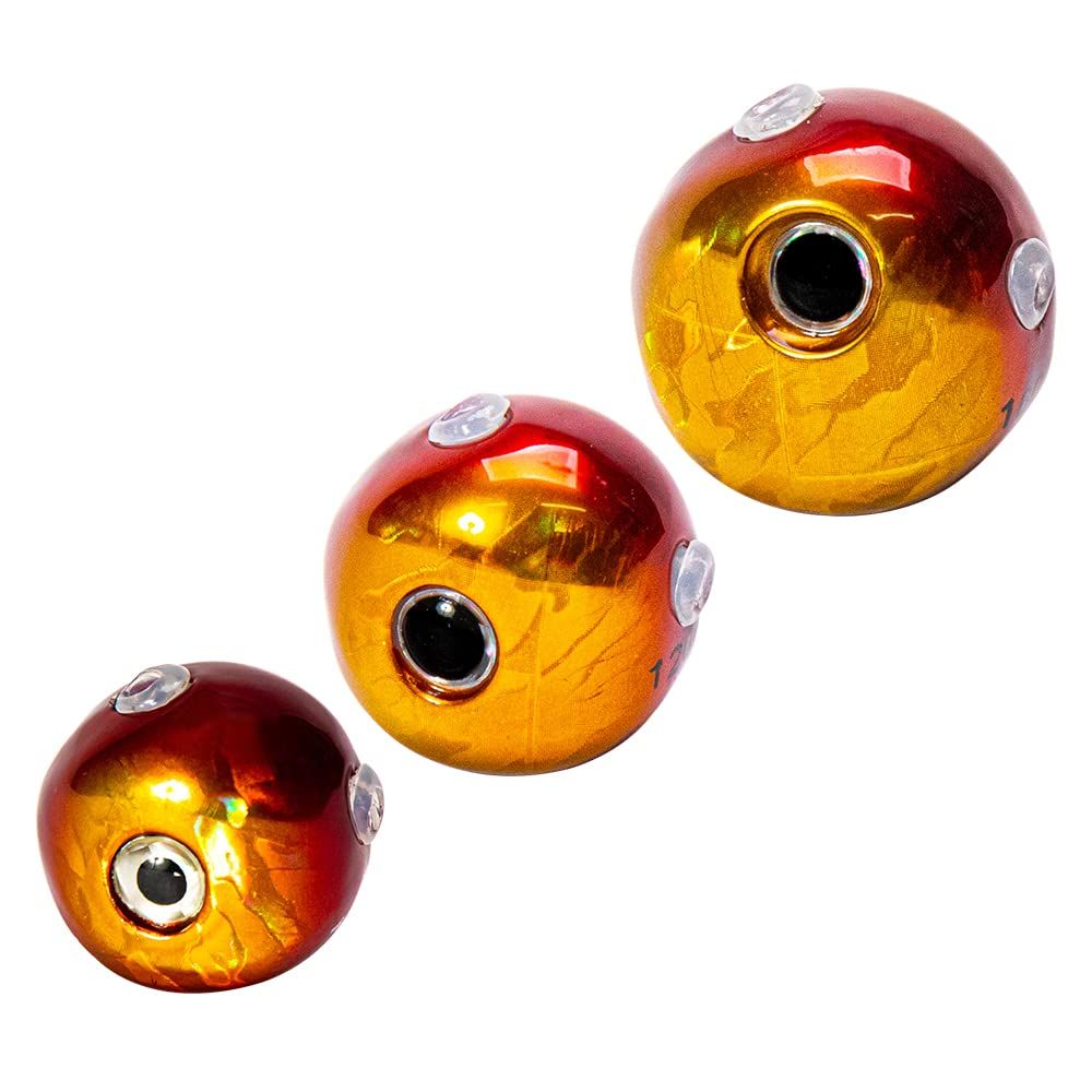 タイラバ タングステン ヘッド 重さ 60 g | 80 100 カラー オレンジ|レッド マダイ 釣り用 遊動式 中通し オモリ 丸型 TGヘッド 鯛 根物用 Ksガレージ