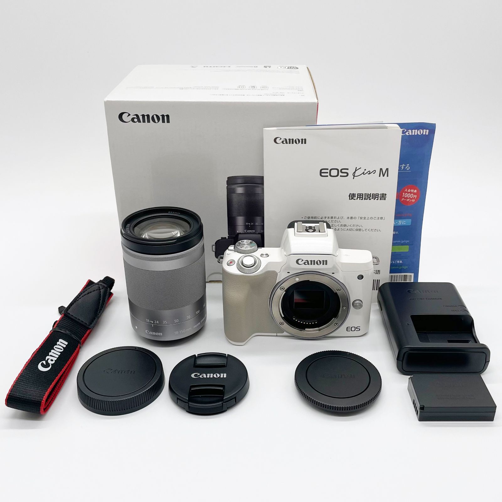 □元箱付きの極上品 CANON キヤノン EOS Kiss M EF-M18-150 IS STM 