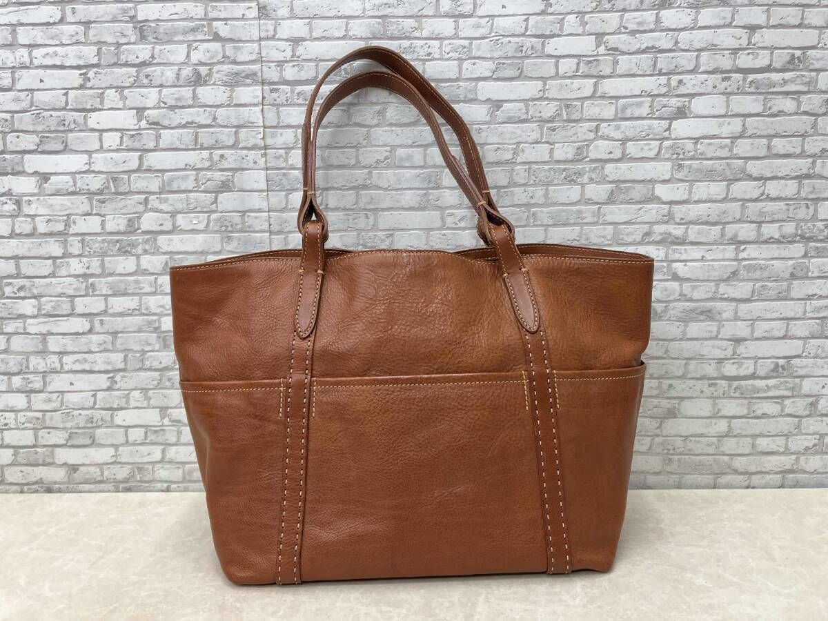 レディース genten ゲンテン レザートートバッグ ブラウン