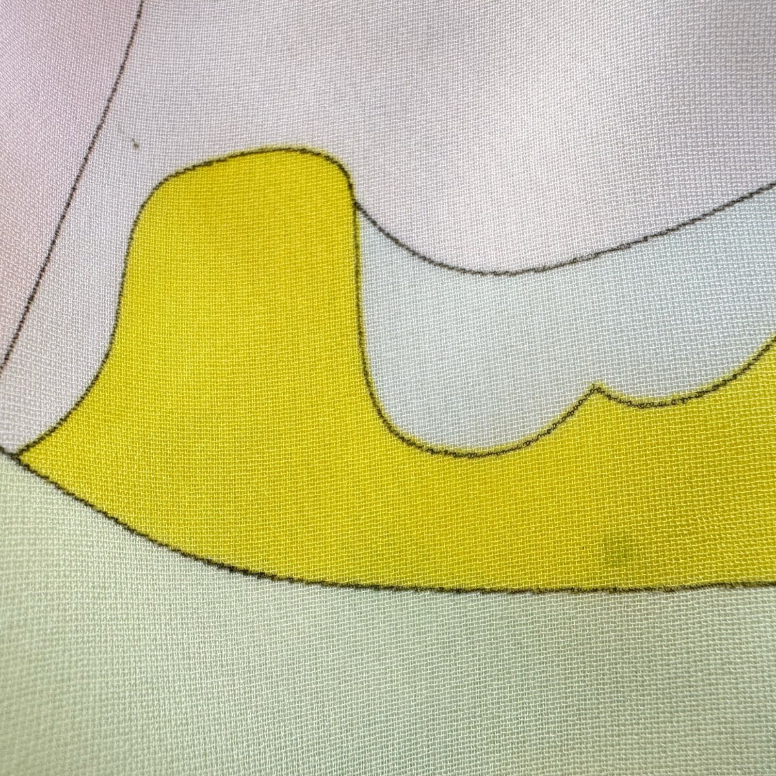 LEONARD レオナール ワンピース 36 花柄 シフォン イエロー ピンク