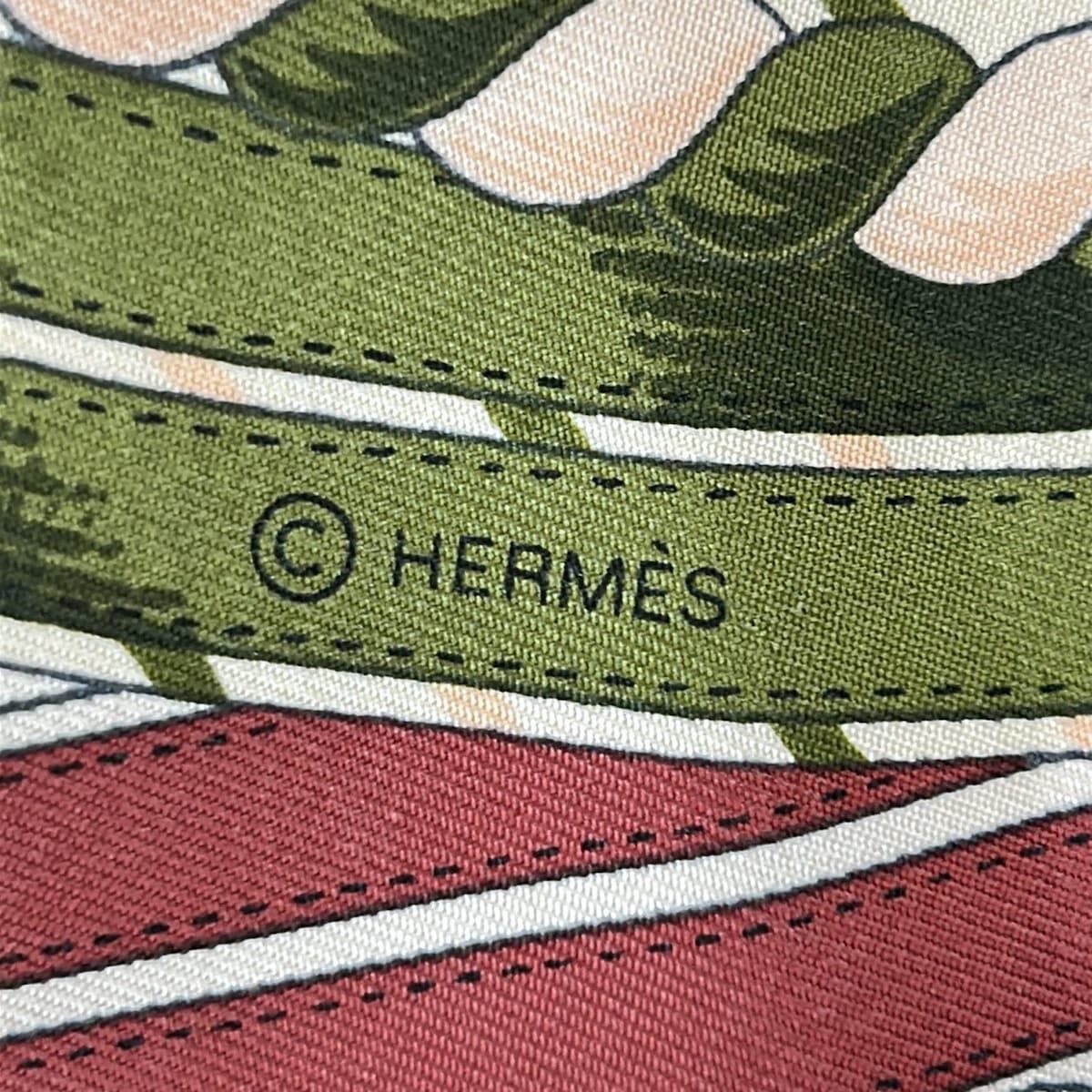 HERMES エルメス スカーフ カレ90 ライトピンク ブラウン マルチ GRANDE TENUE