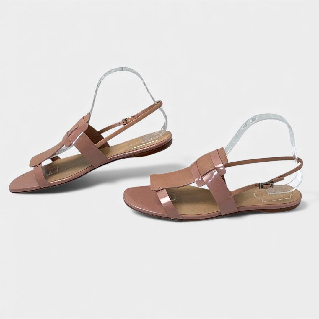 アイコンバックルサンダル ピンクベージュ