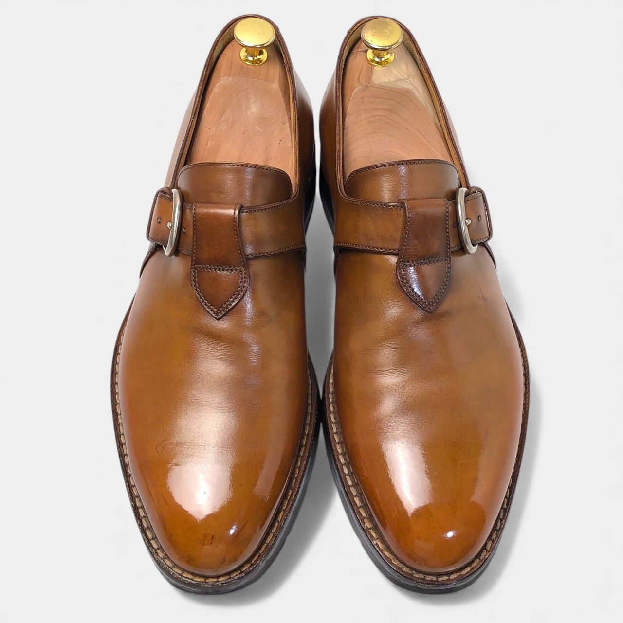 ベルルッティ ブラウン シングルモンクストラップ - メルカリ