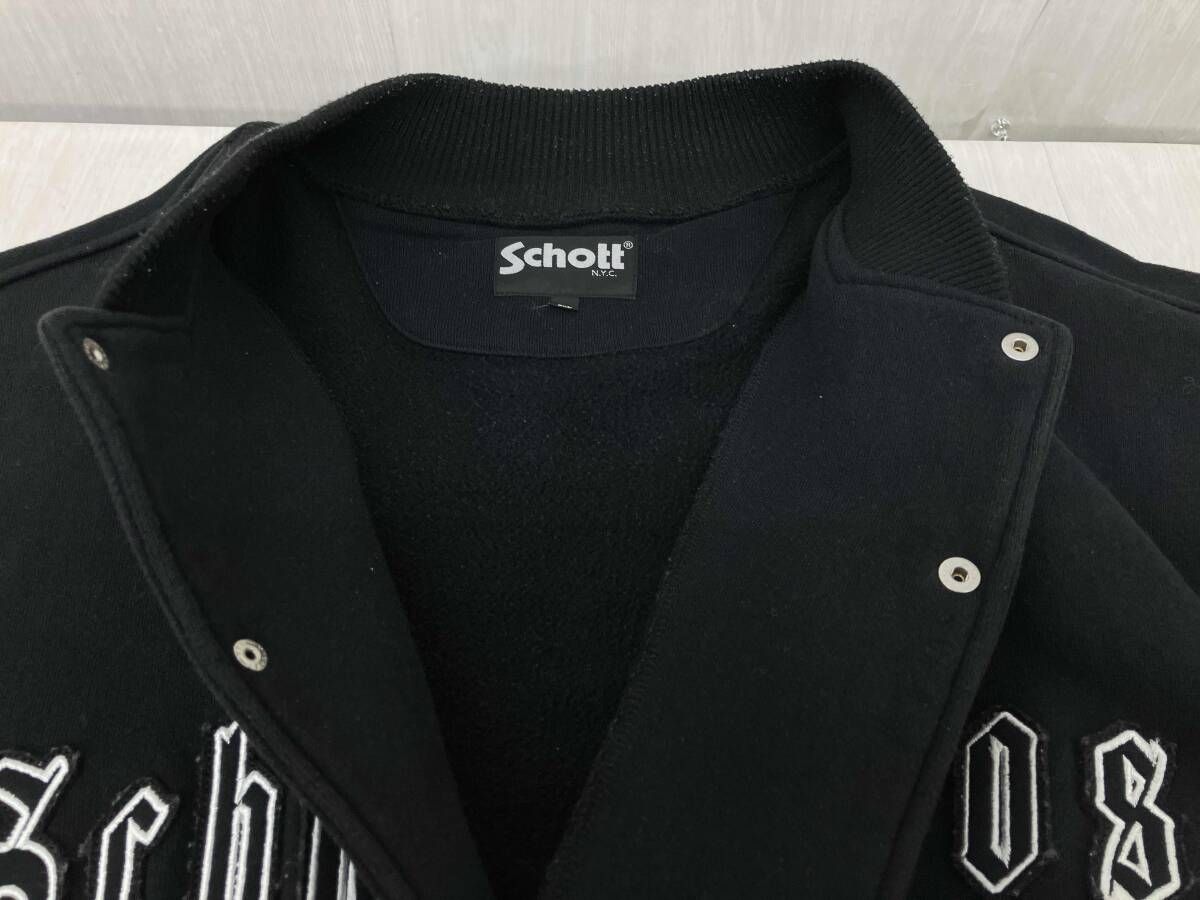 SCHOTT ショット スタジャン 3123172 ブラック メンズ 2XL 【公式通販】