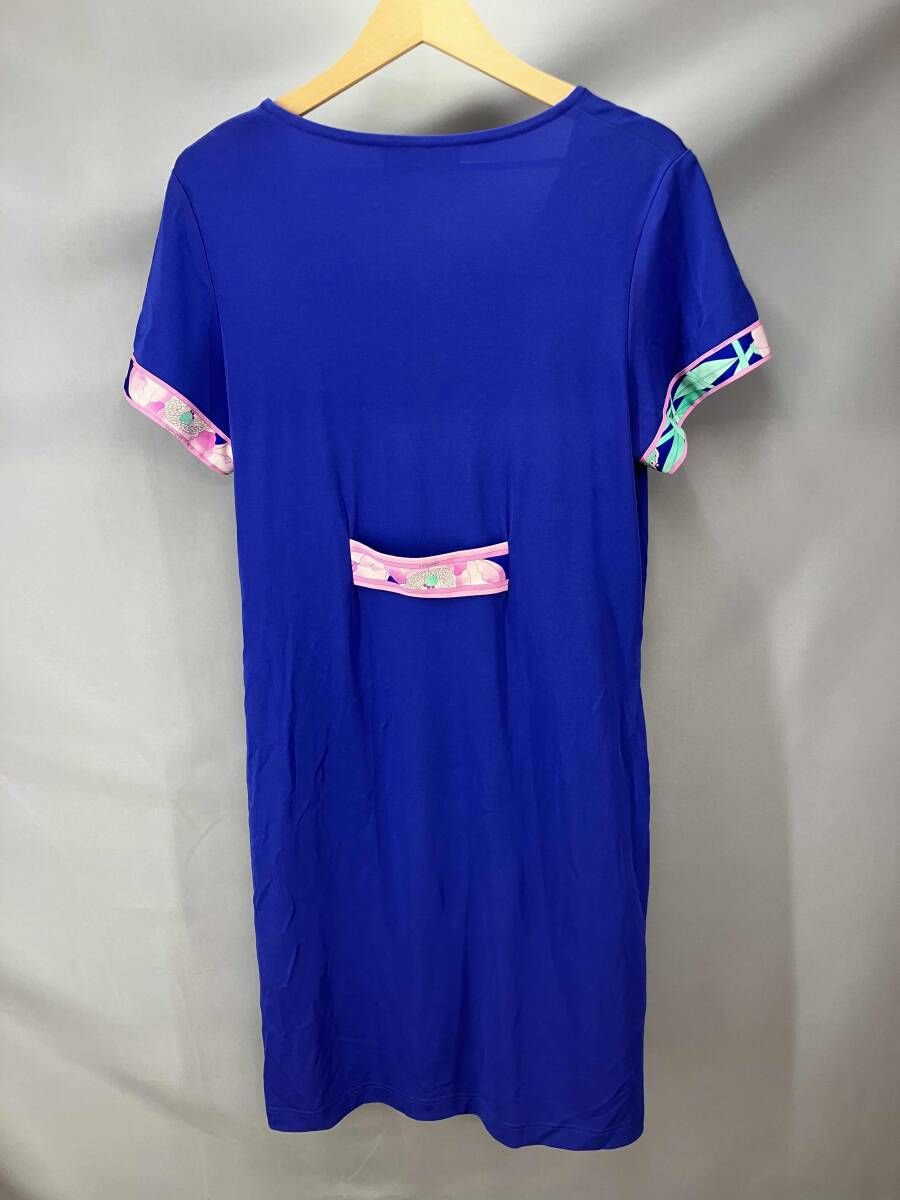 ☆ LEONARD レオナード 半袖ワンピース サイズ42 ブルー 夏 - メルカリ