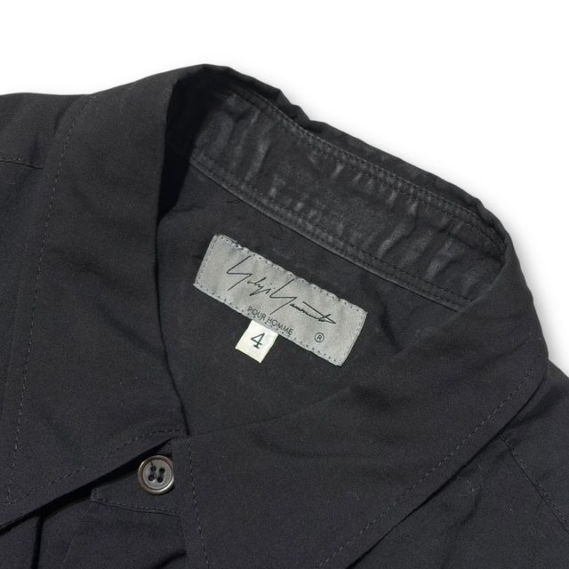 25SS YOHJI YAMAMOTO POUR HOMME 長袖シャツ CELLULOSE LAWN STANDARD OVERSIZE SHIRT HP-B13-200 サイズ4 ヨウジヤマモトプールオム