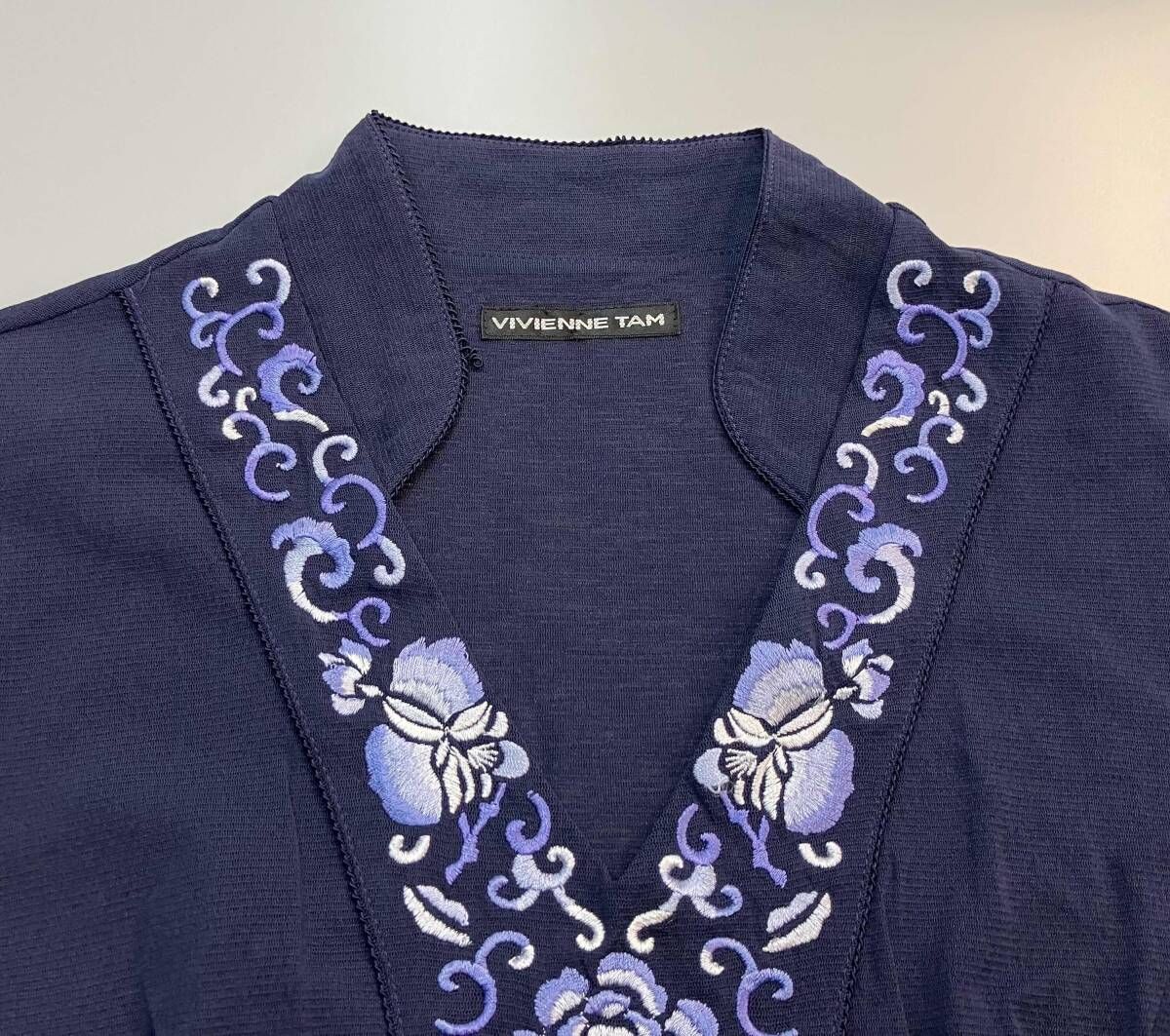 ☆ VIVIENNE TAM ヴィヴィアンタム 半袖ワンピース サイズ0 ブルー 夏