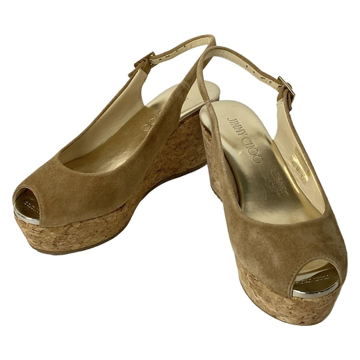 JIMMY CHOO(ジミーチュウ) サンダル 35 レディース - ライトブラウン