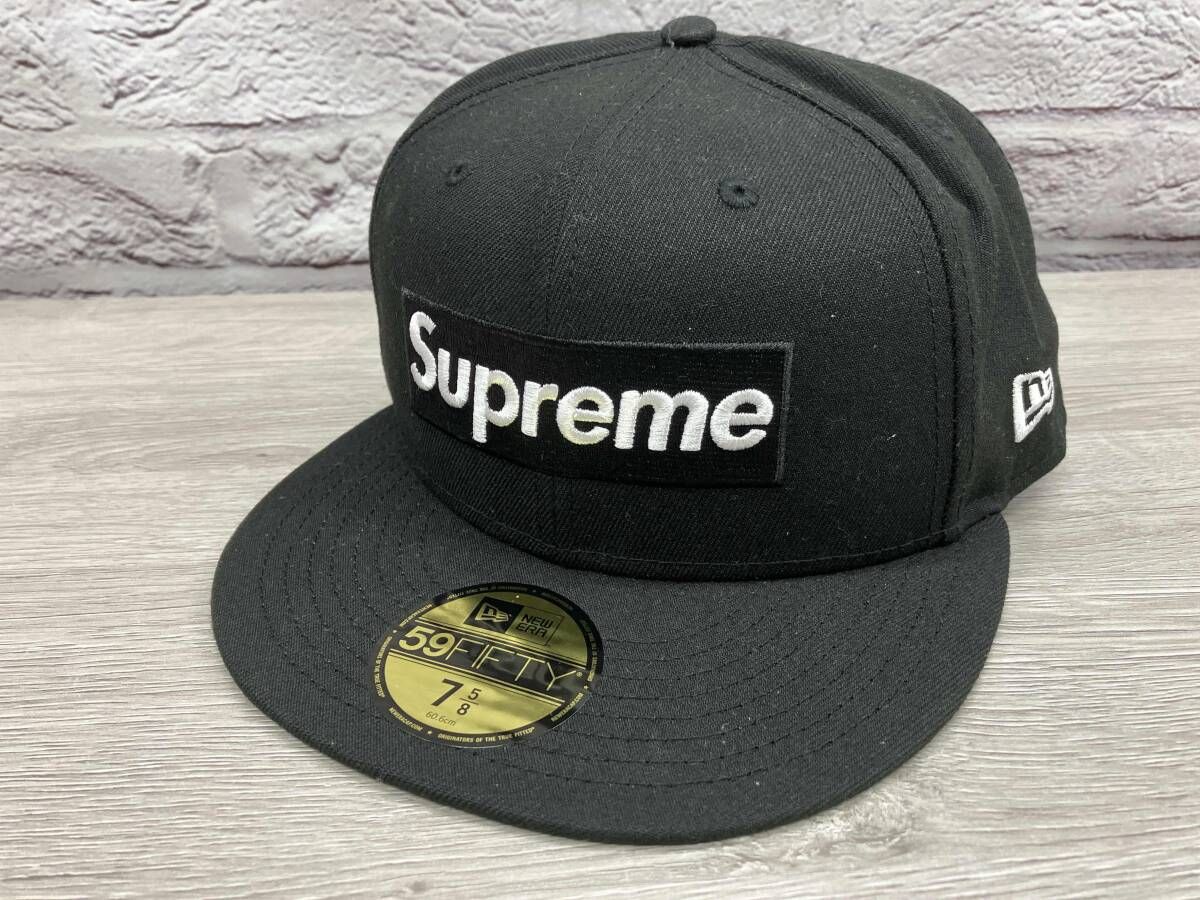 Supreme キャップ MLB Teams Box Logo NewEra 表記サイズ60.6 cm ブラック
