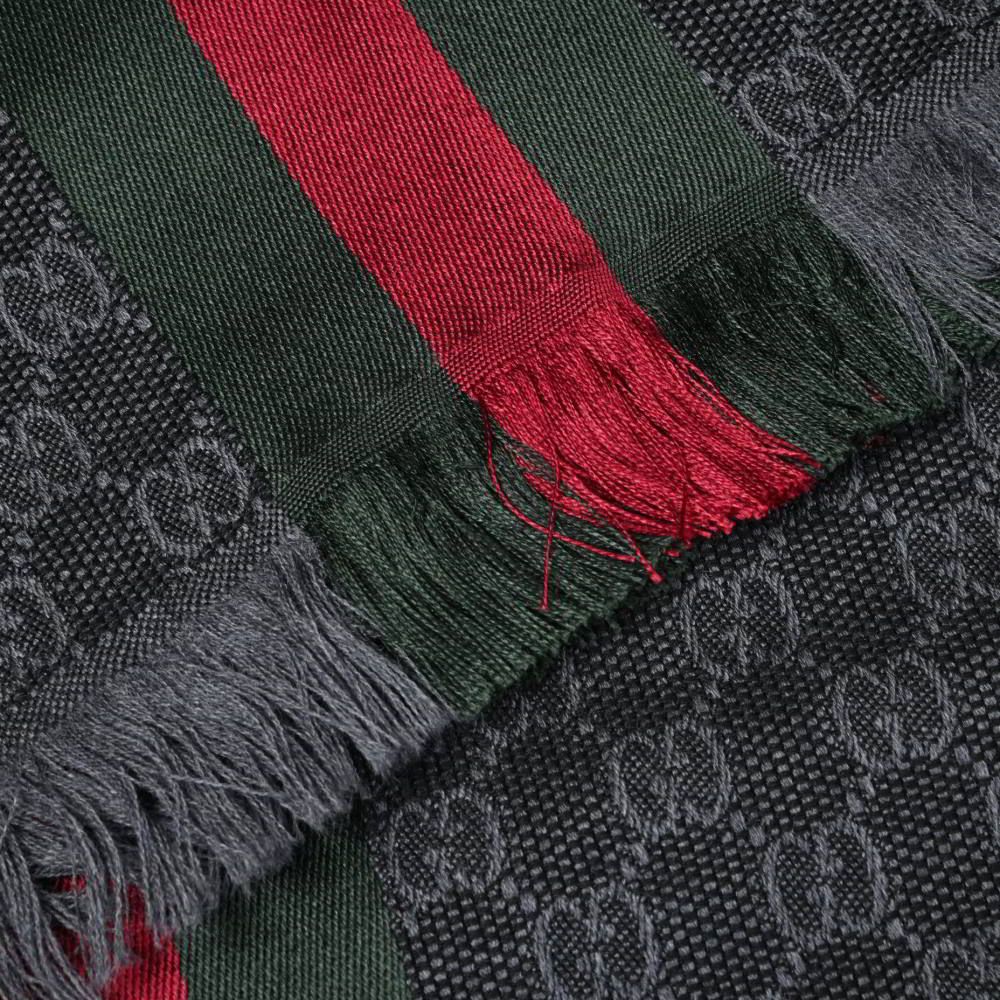 GUCCI シルク混 シェリーライン GG柄 マフラー ストール - メルカリ