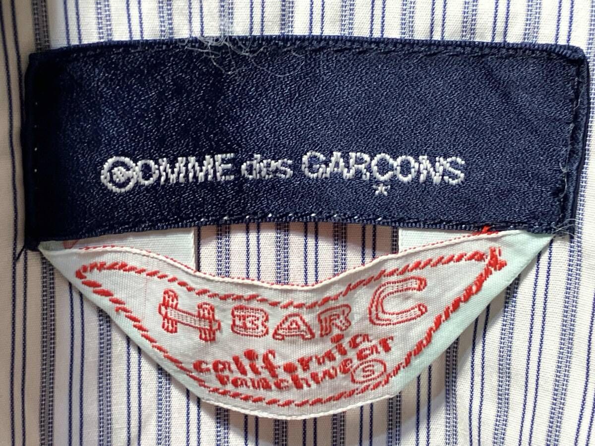 AD1999 COMME des GARCONS × H BAR C ストライプウエスタンシャツ KB