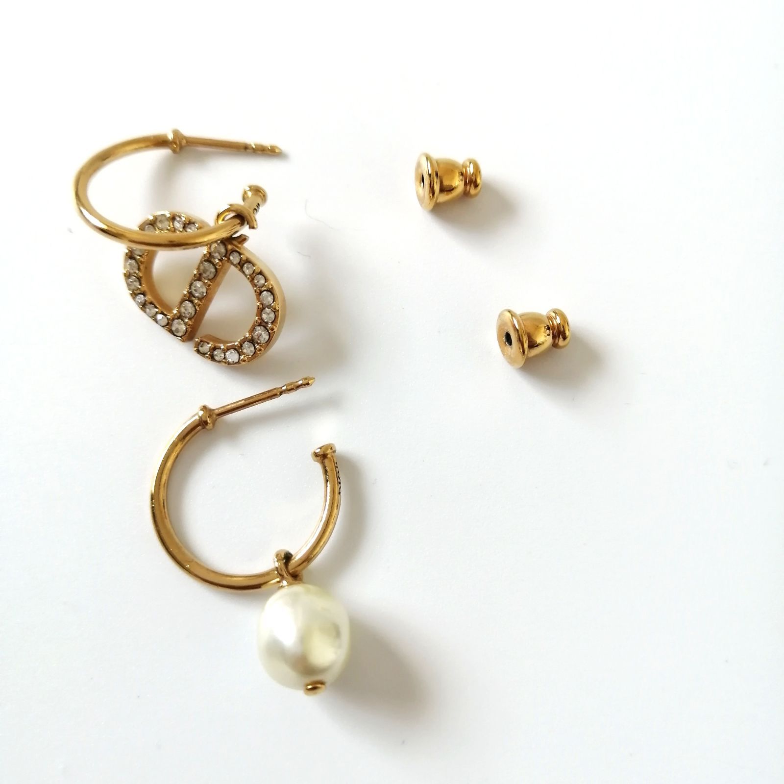 美品 クリスチャン・ディオール Christian Dior ピアス Petit プチ CD