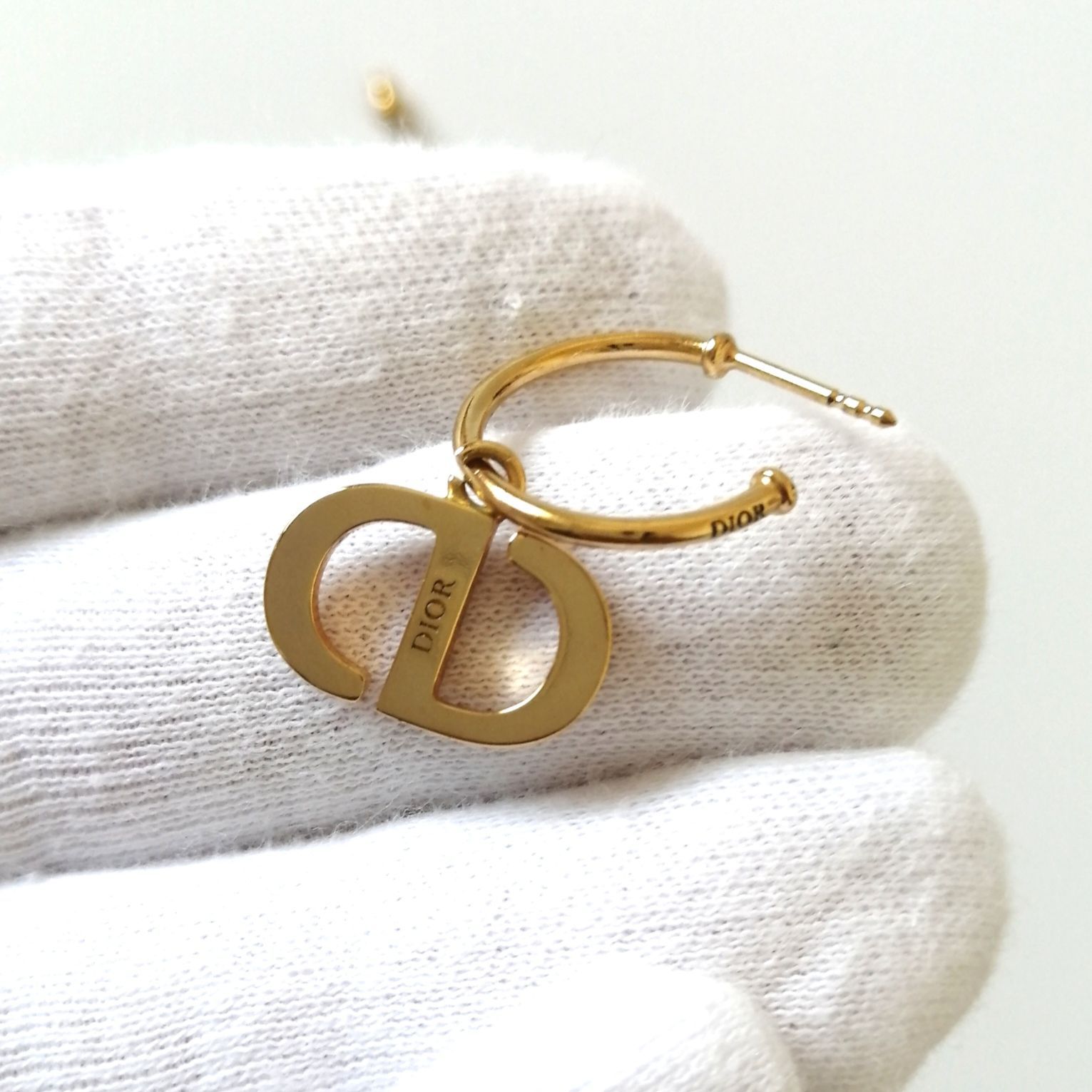 美品 クリスチャン・ディオール Christian Dior ピアス Petit プチ CD