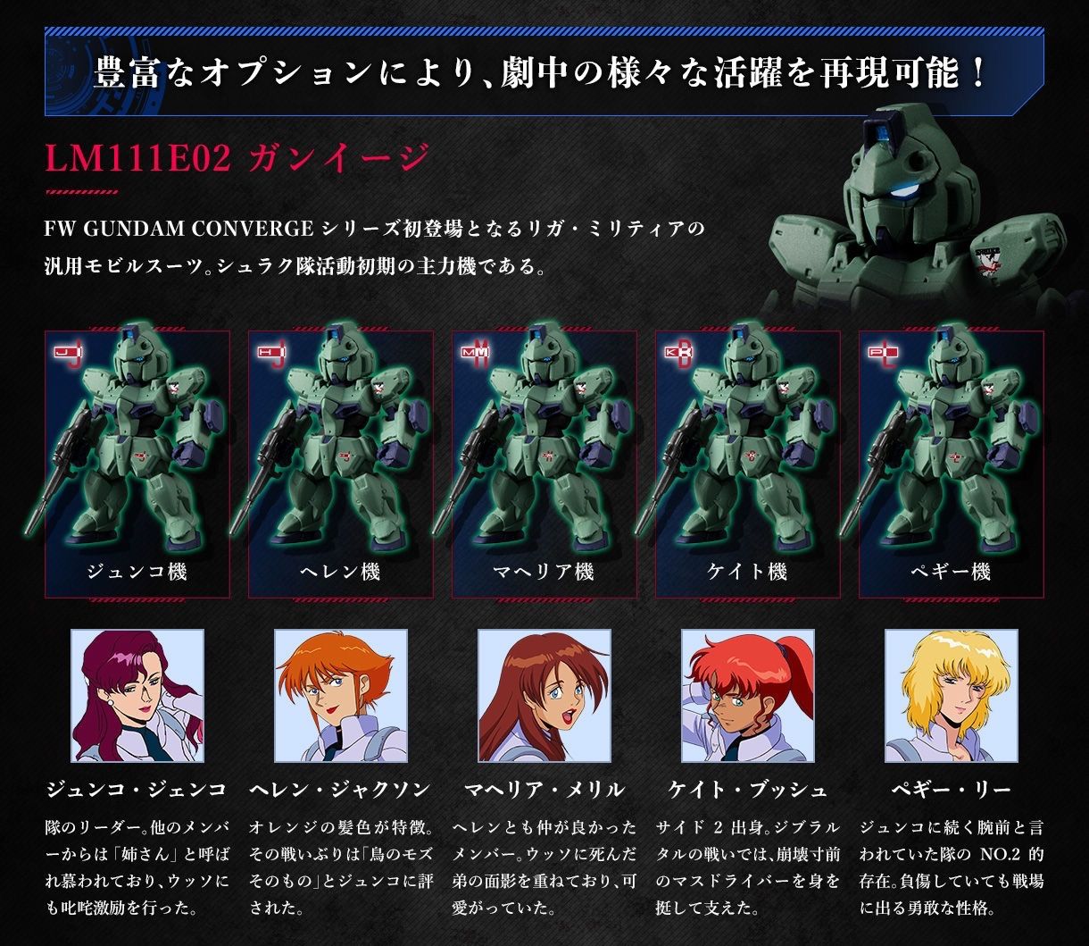 FW GUNDAM CONVERGE:CORE 機動戦士Vガンダム シュラク隊セット - メルカリ