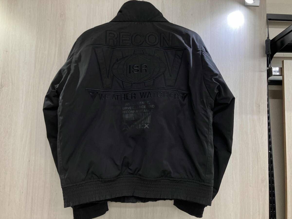 冬 AVIREX アヴィレックス フライトジャケット 6112127 WEATHERWAT 中綿 M ブラック
