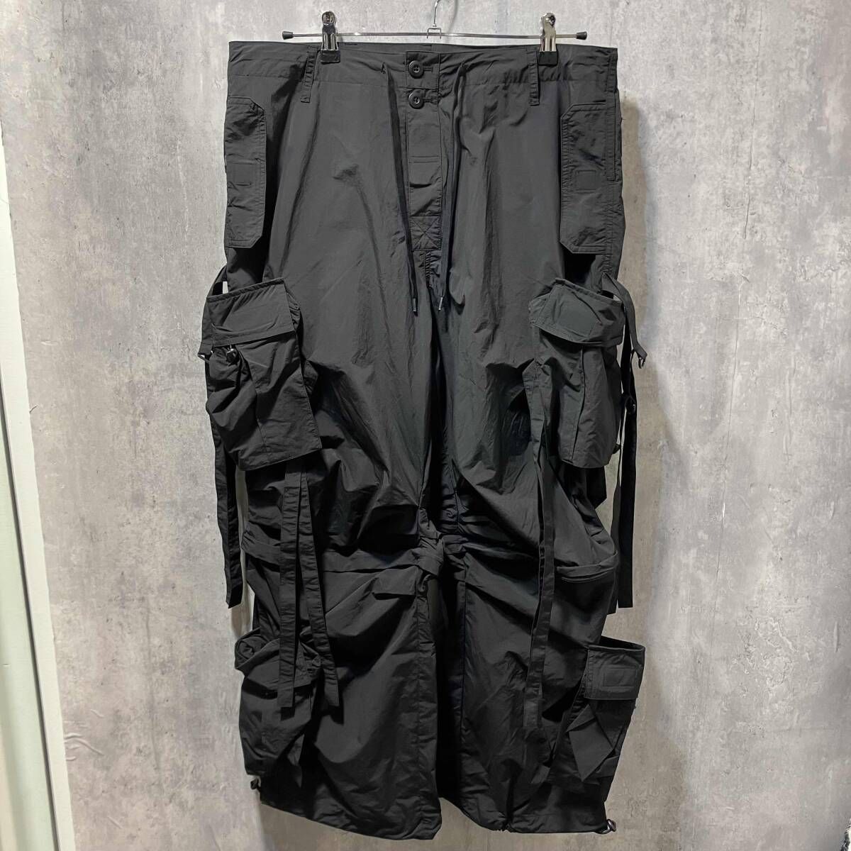 HOUSTON ロングパンツ ナイロンUKテクノパンツ XLサイズ ブラック10119 ヒューストン