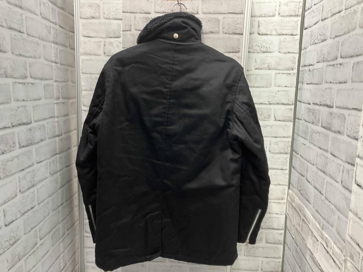 SCHOTT|ダブルライダースジャケット|Mサイズ|ブラック|ショット|一部レザー|コットン|袖ジップ|3192007