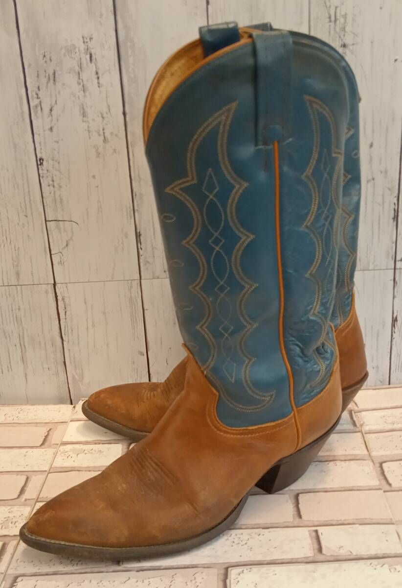 TONY LAMA トニーラマ ブーツ ウエスタンブーツ H 8825 8 26 cm ブルー ブラウン