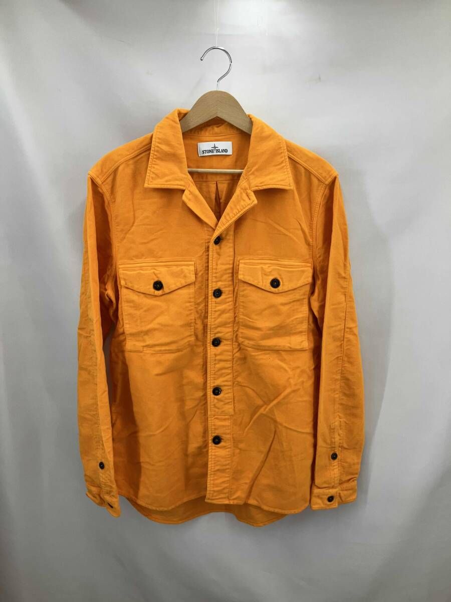 STONE ISLAND ストーンアイランド 長袖シャツ 17 AW モールスキン サイズL オレンジ 通年