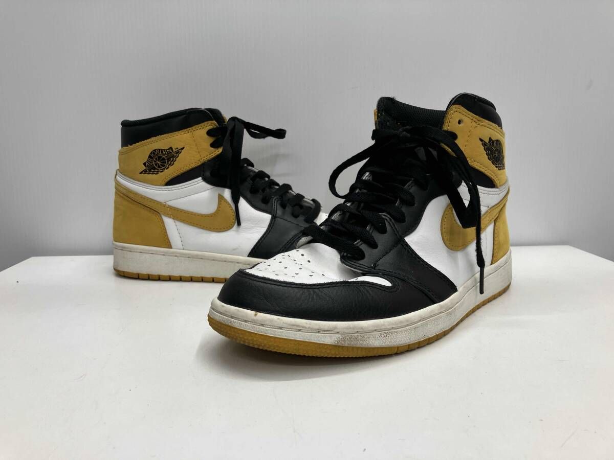 NIKE ナイキ AIR JORDAN 1 RETRO HIGH OG BLACK TOE YELLOW OCHRE エア