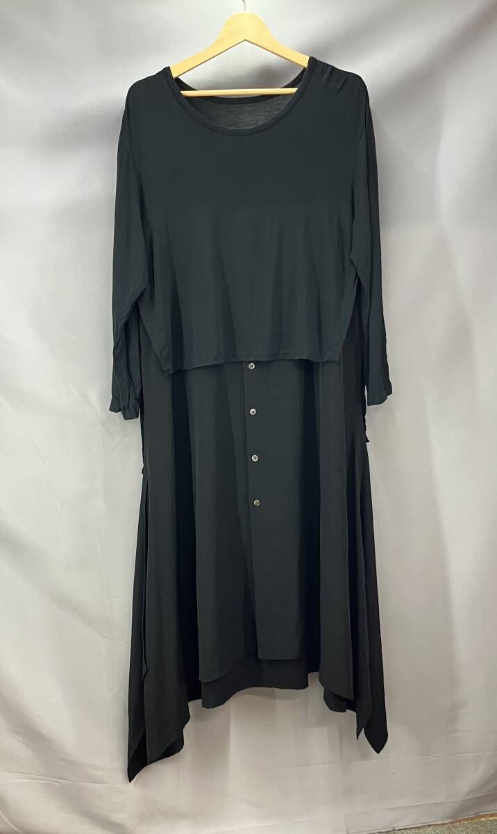 Ground Y グラウンドワイ 長袖ワンピース サイズ1 ブラック 通年