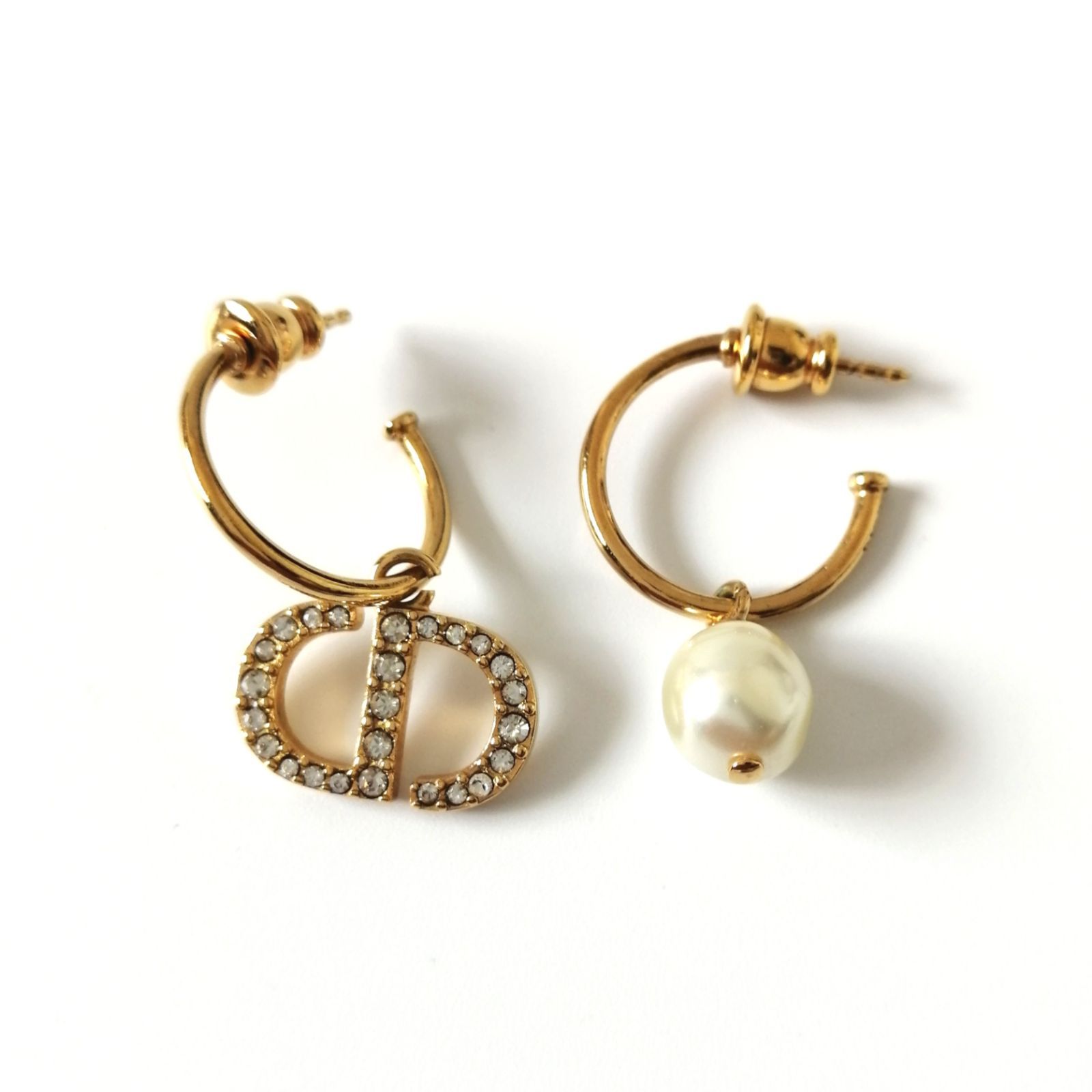 美品 クリスチャン・ディオール Christian Dior ピアス Petit プチ CD